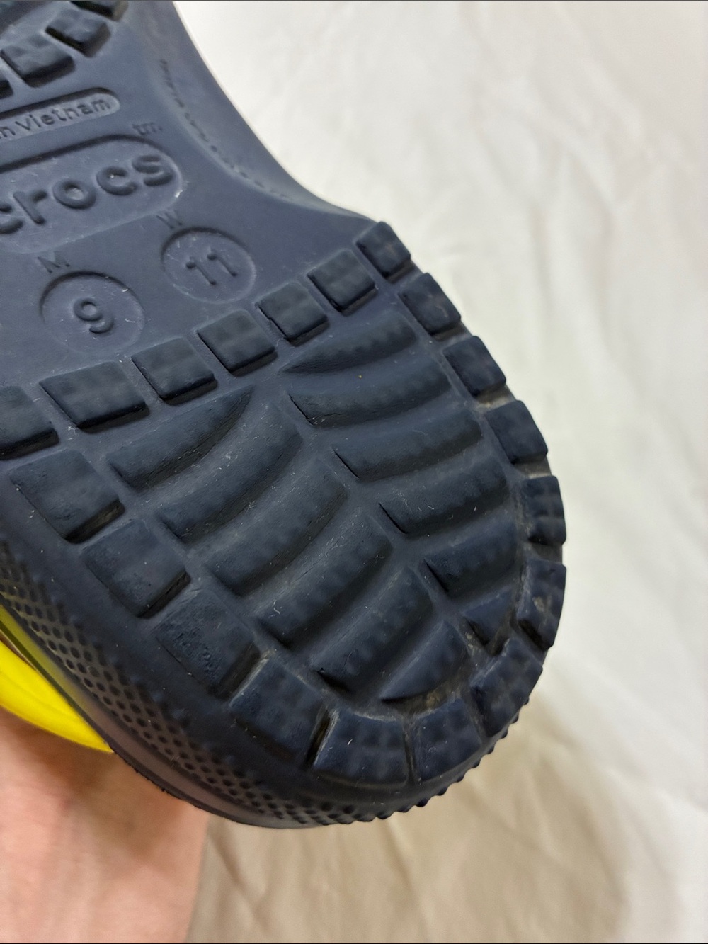 Unisex Crocs Classic Sport Clog (Navy/White/Yellow) - Picture 9 of 12